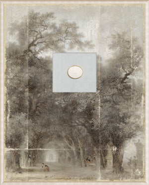 Grand Tour Intaglio – Fragonard – A Shaded Avenue, Form XI framed art print, 16.75 × 20.75 in