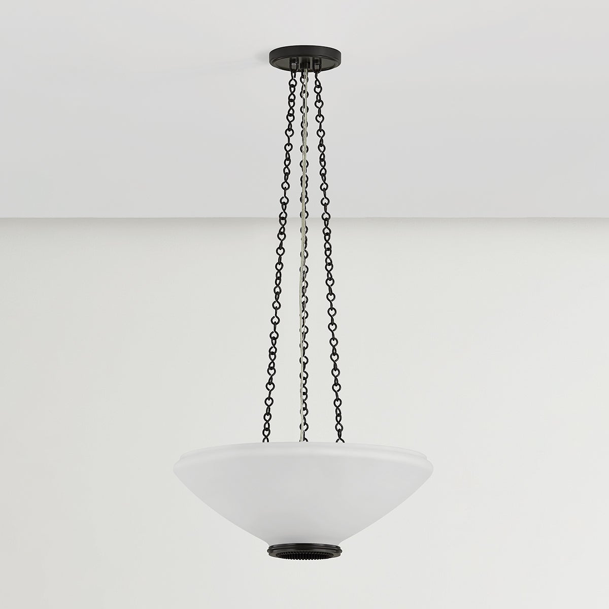 Close-up of the Awosting Pendant 17" in dark bronze showing the shade shape and metal detail.