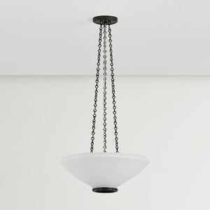 Close-up of the Awosting Pendant 17" in dark bronze showing the shade shape and metal detail.