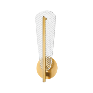 Passaic Wall Sconce in aged brass — a Hudson Valley wall sconce for bathrooms, hallways, and living rooms at Laurie Yapp Home.