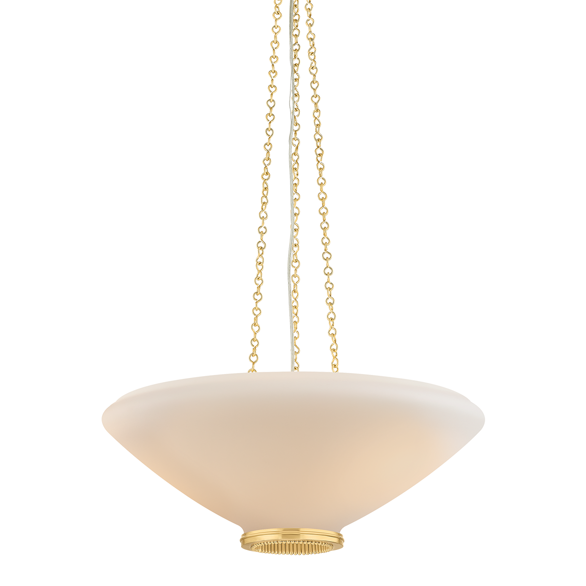 Awosting Pendant 22" in aged brass — a Hudson Valley pendant for kitchens, entries, and dining rooms at Laurie Yapp Home.