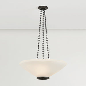 Close-up of the Awosting Pendant 22" in dark bronze showing the shade shape and metal detail.