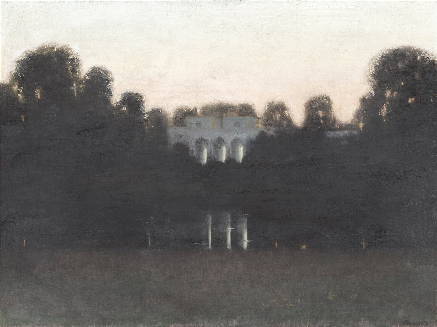 Summer Evening C. 1891 — nature and landscape fine art print in neutral tones at Laurie Yapp Home
