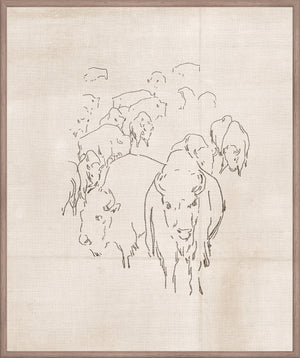 Rustic Bison I wall art
