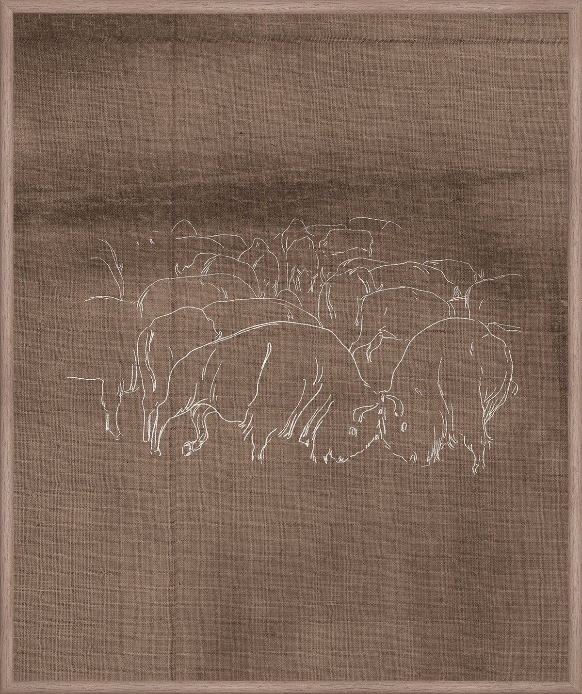 Rustic Bison II wall art