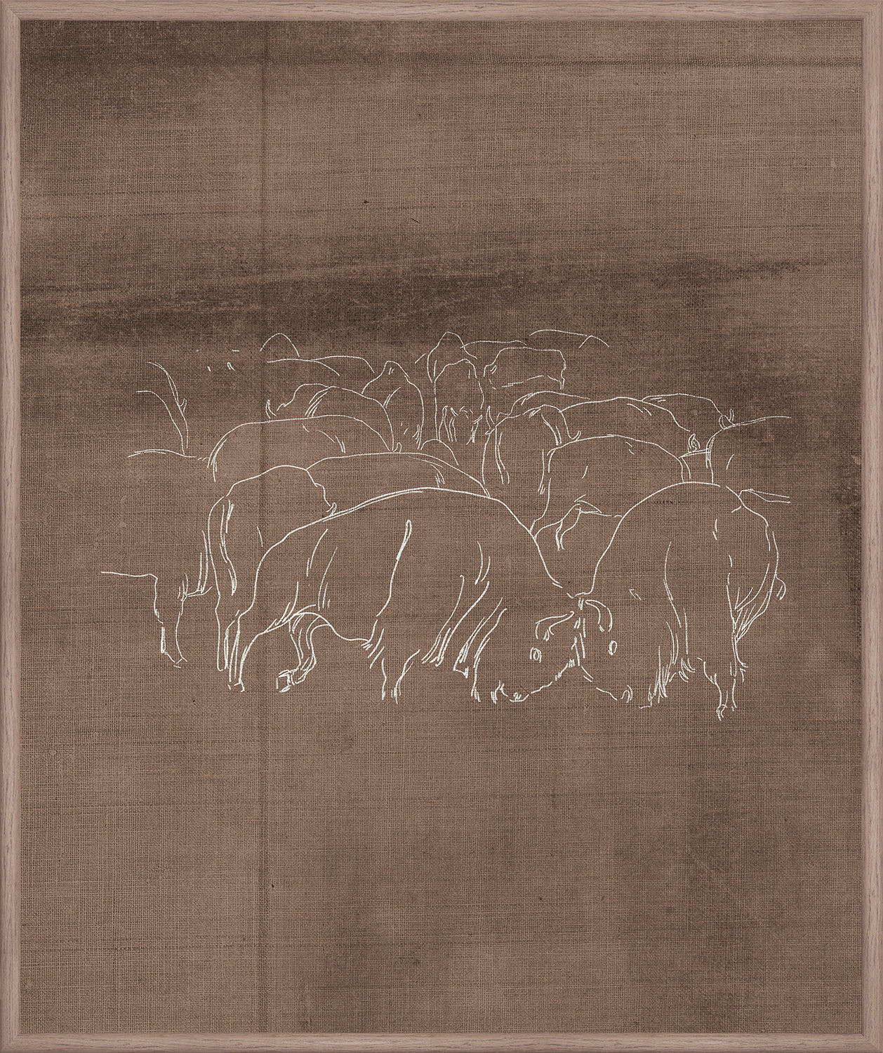 Rustic Bison II wall art