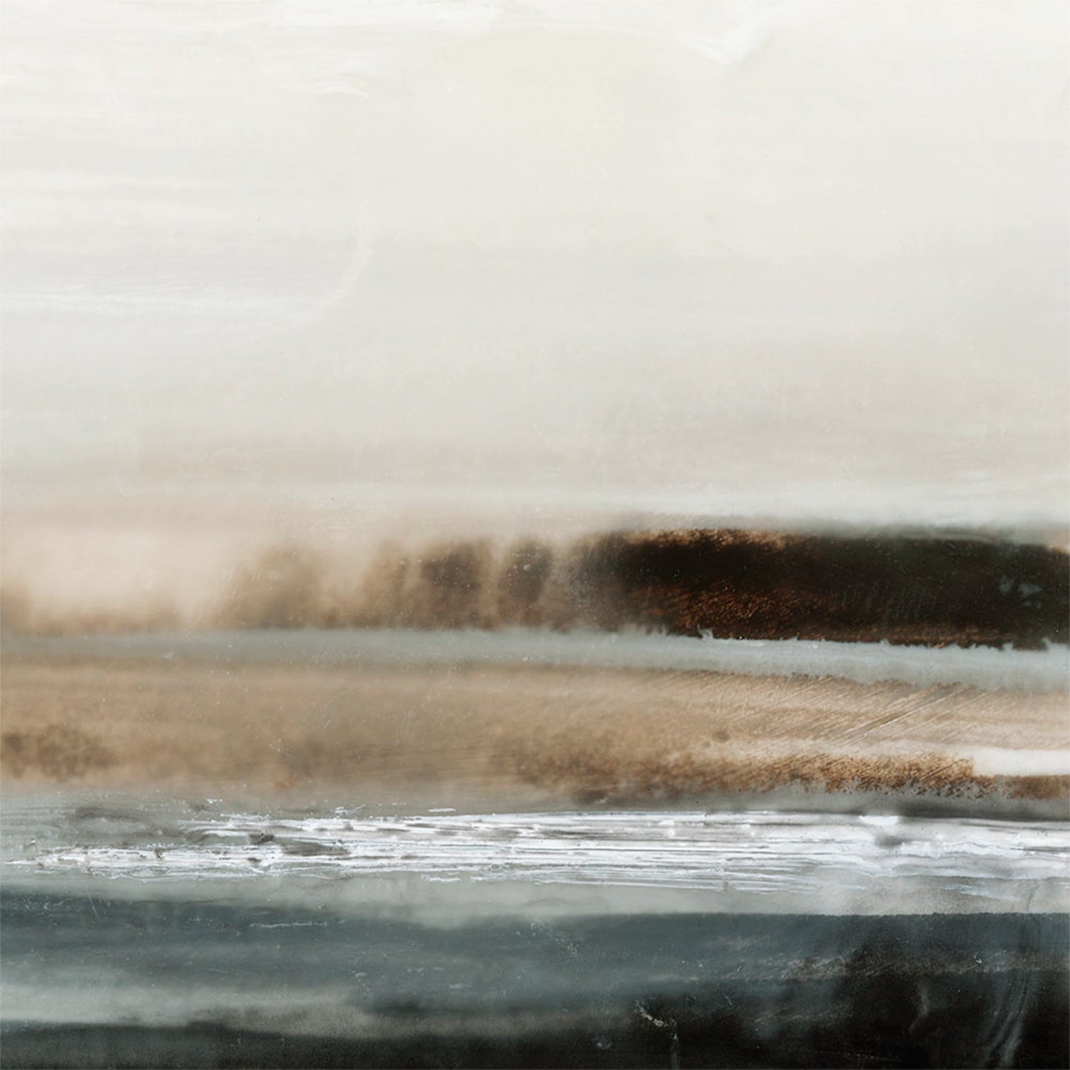 Encaustic Memories — nature and landscape gallery canvas art in neutral tones at Laurie Yapp Home