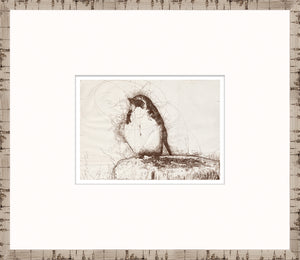Nature Sketch – Sparrow — nature and landscape fine art print in neutral tones at Laurie Yapp Home