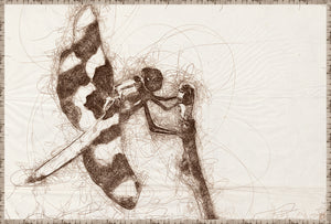 Nature Sketch Insect Quartet Bundle — nature and landscape fine art print shown from another angle