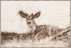 37 × 25 po – Toile contrecollée sur panneau