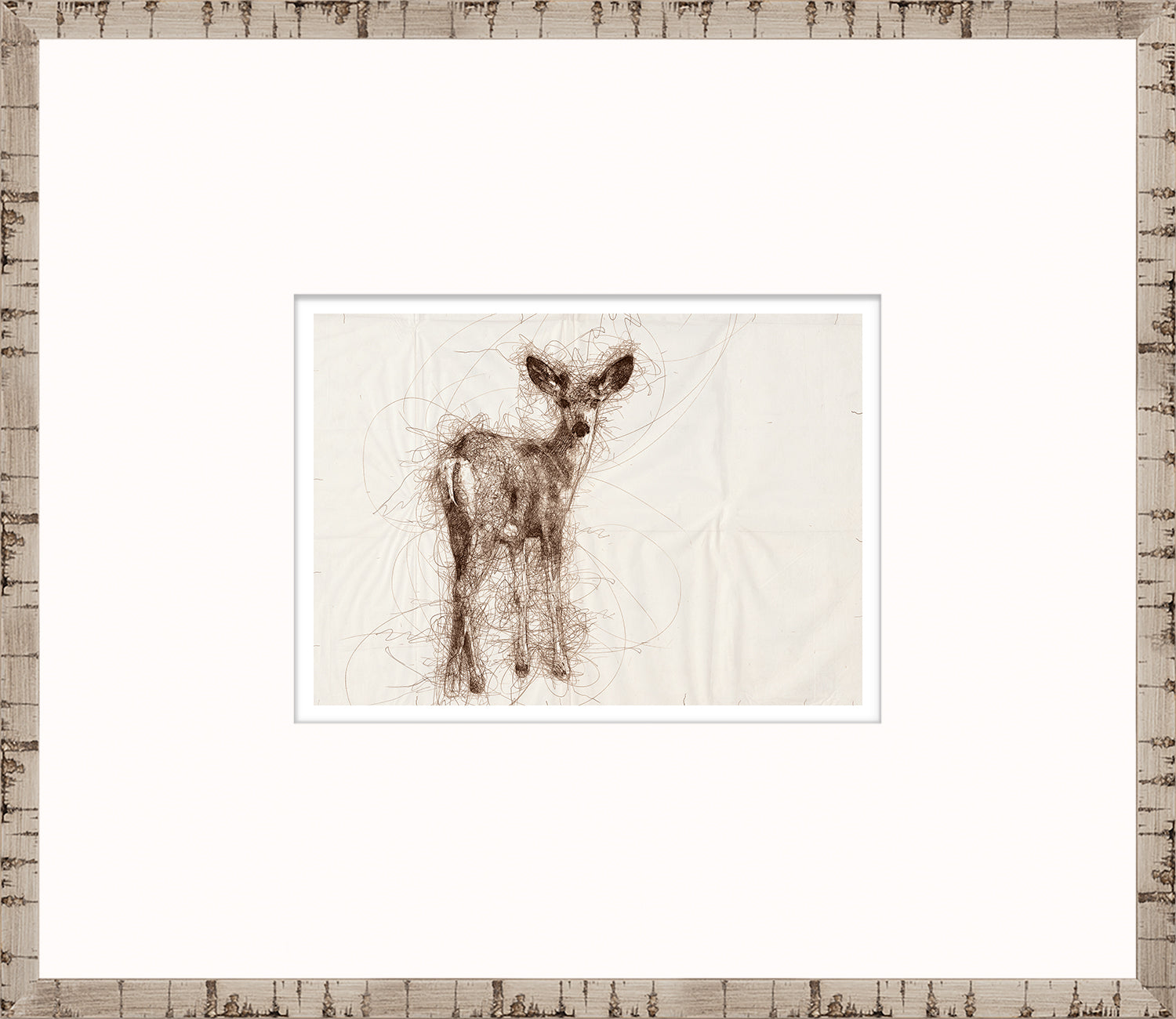 Nature Sketch – Fawn I — nature and landscape fine art print in neutral tones at Laurie Yapp Home