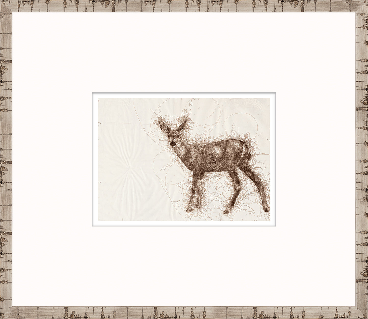 Nature Sketch – Fawn II — nature and landscape fine art print in neutral tones at Laurie Yapp Home