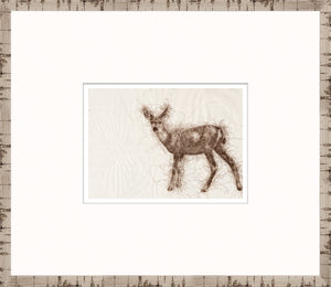 Nature Sketch – Fawn II — nature and landscape fine art print in neutral tones at Laurie Yapp Home