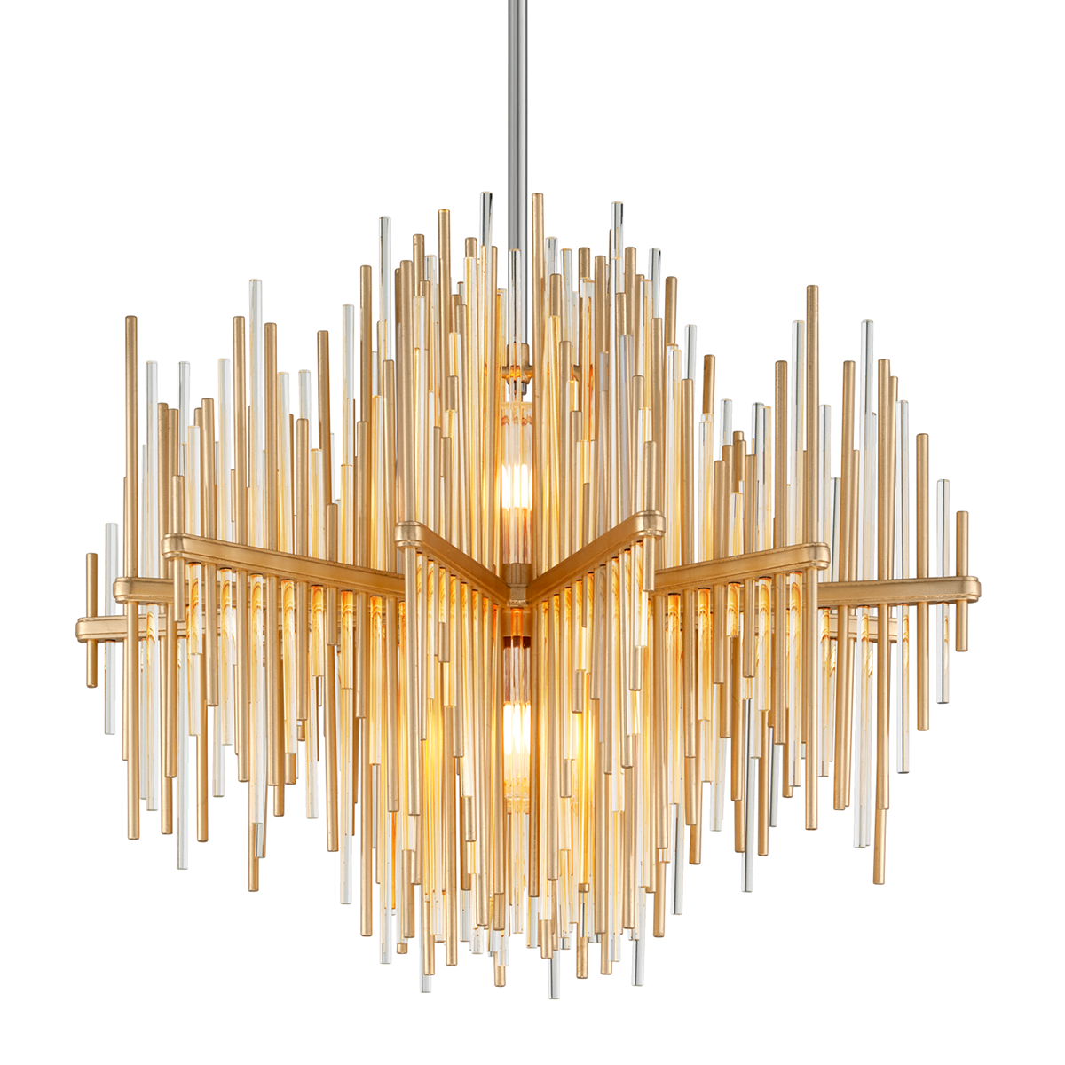 Theory Chandelier 30" — a Corbett chandelier for dining rooms, entries, and living rooms at Laurie Yapp Home.