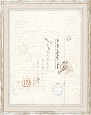Collection 24 Letter Verso C 1867 framed art print