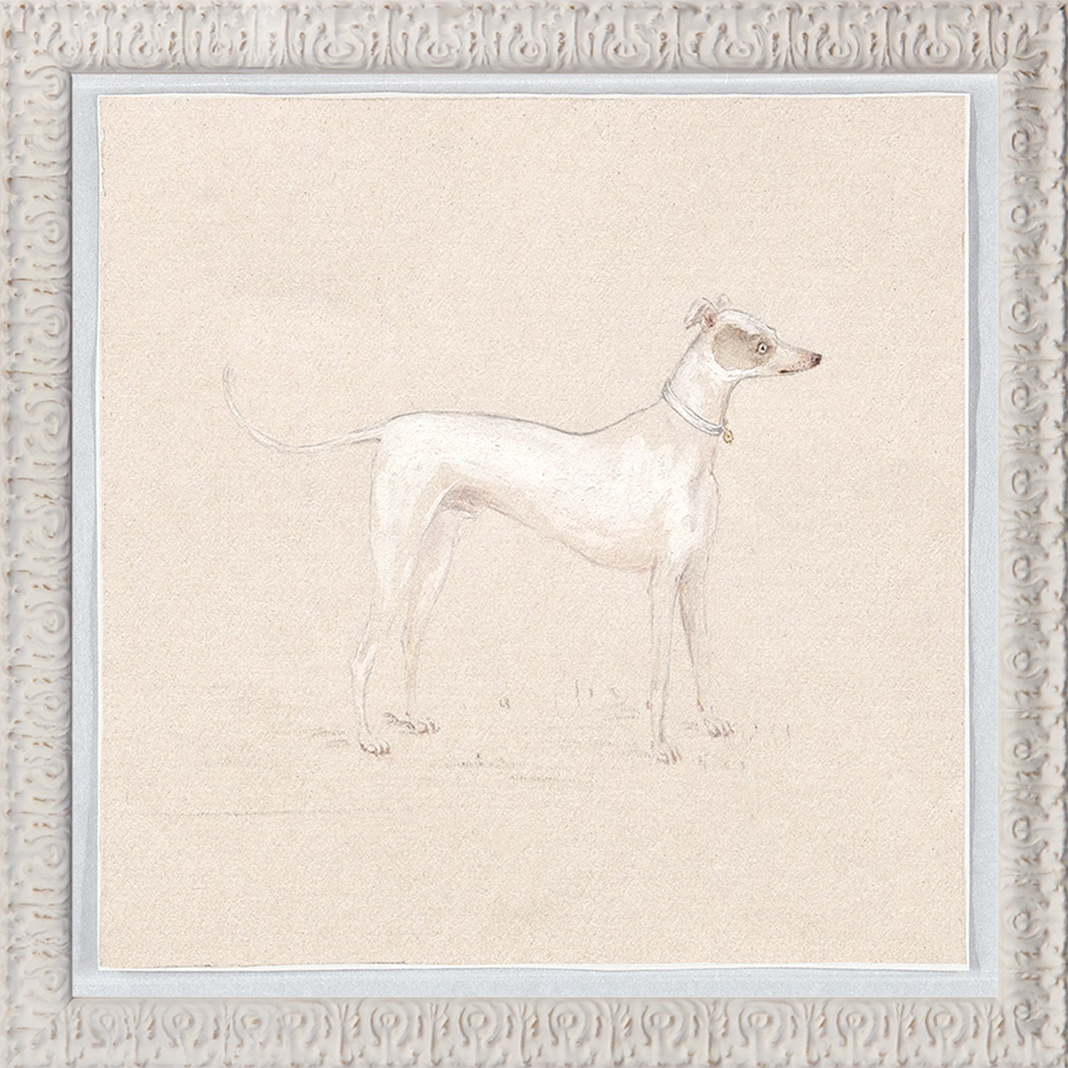 Collection 24 Pastel Dog Study C 1820 framed art print