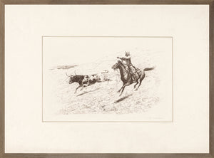Wrangler Roping a Bull