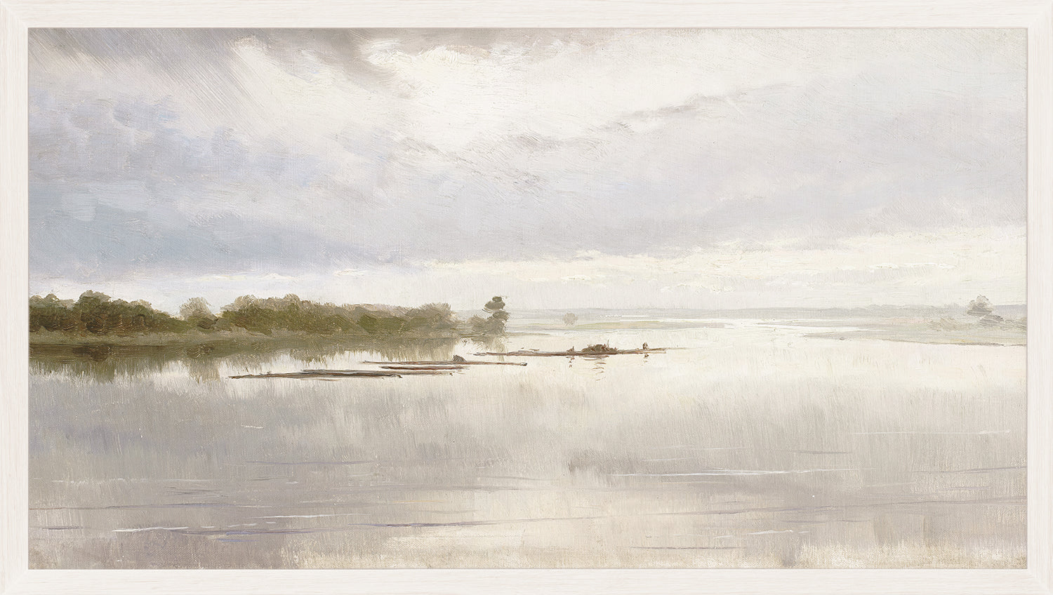 River Landscape, C. 1851 — nature and landscape gallery canvas art shown from another angle