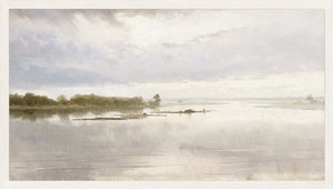 River Landscape, C. 1851 — nature and landscape gallery canvas art shown from another angle