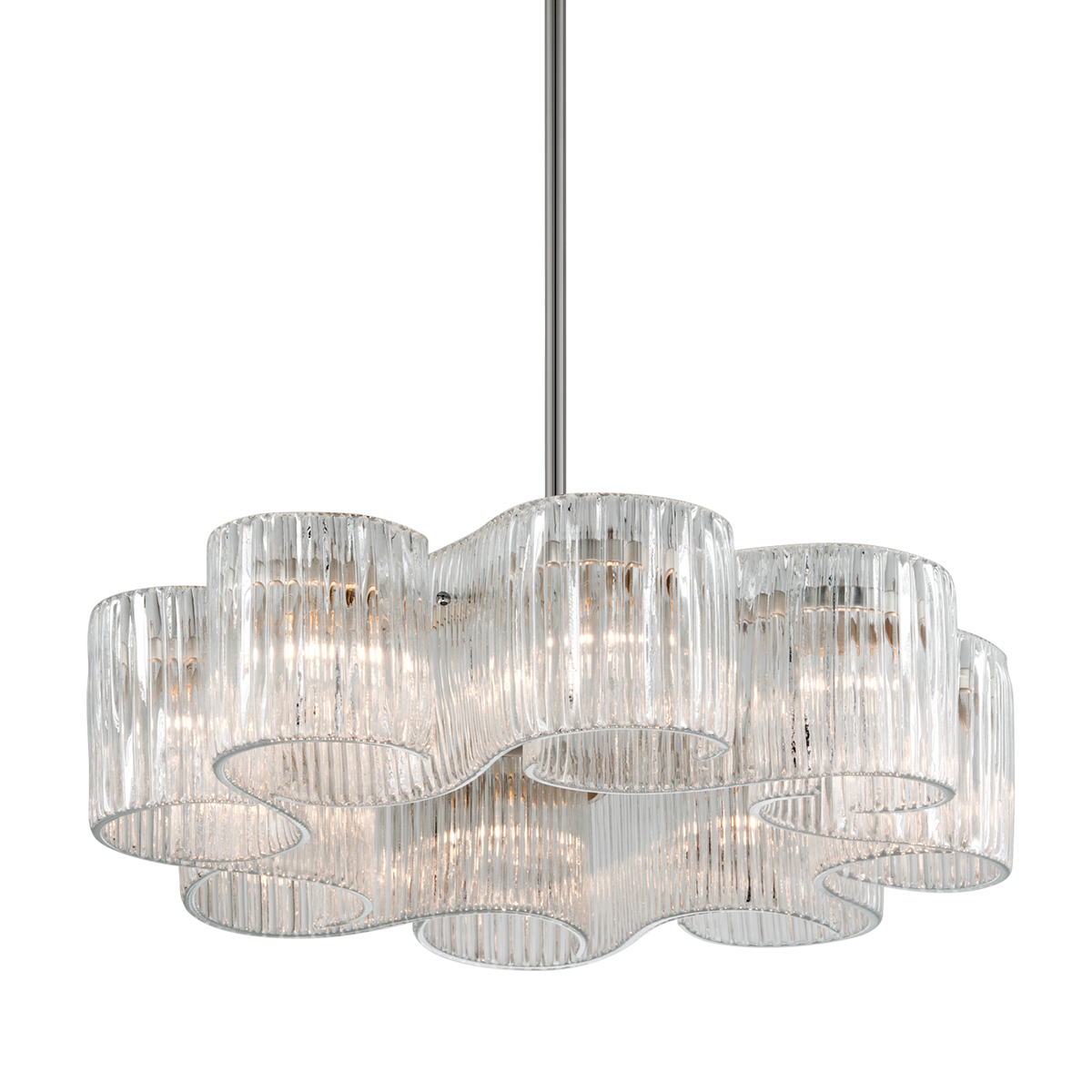 Circo Chandelier 33" x 11" — a Corbett chandelier for dining rooms, entries, and living rooms at Laurie Yapp Home.