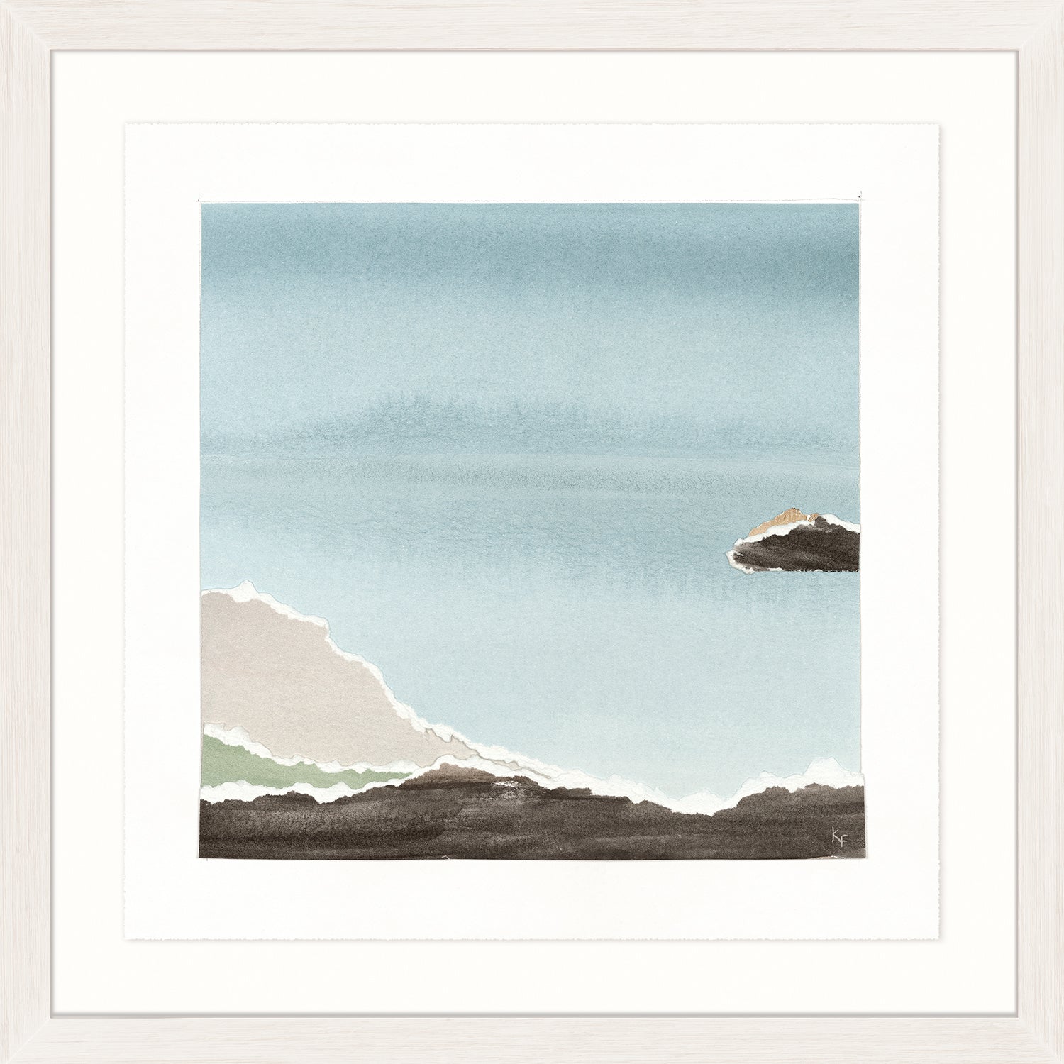 Watercolour Vista I framed art print