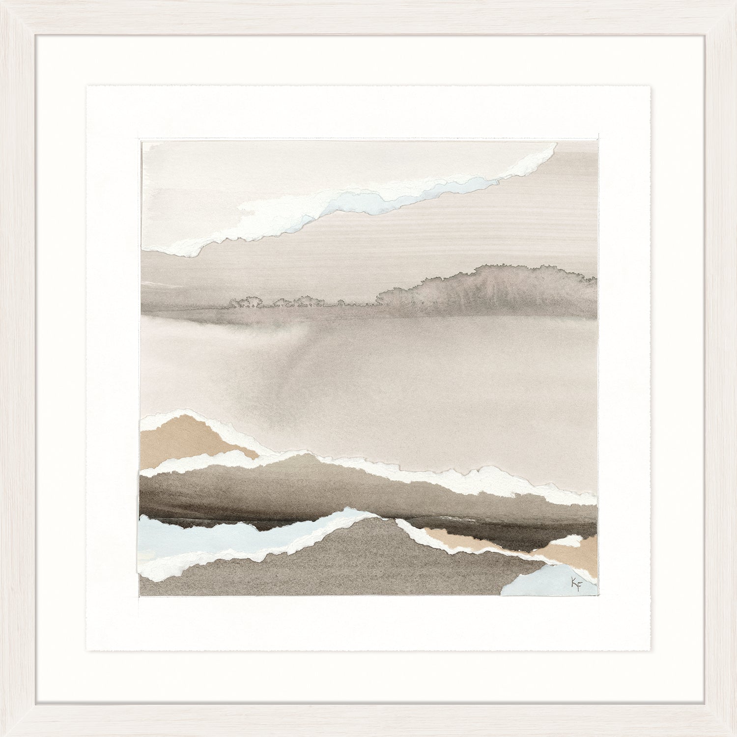 Watercolour Vista Vi framed art print