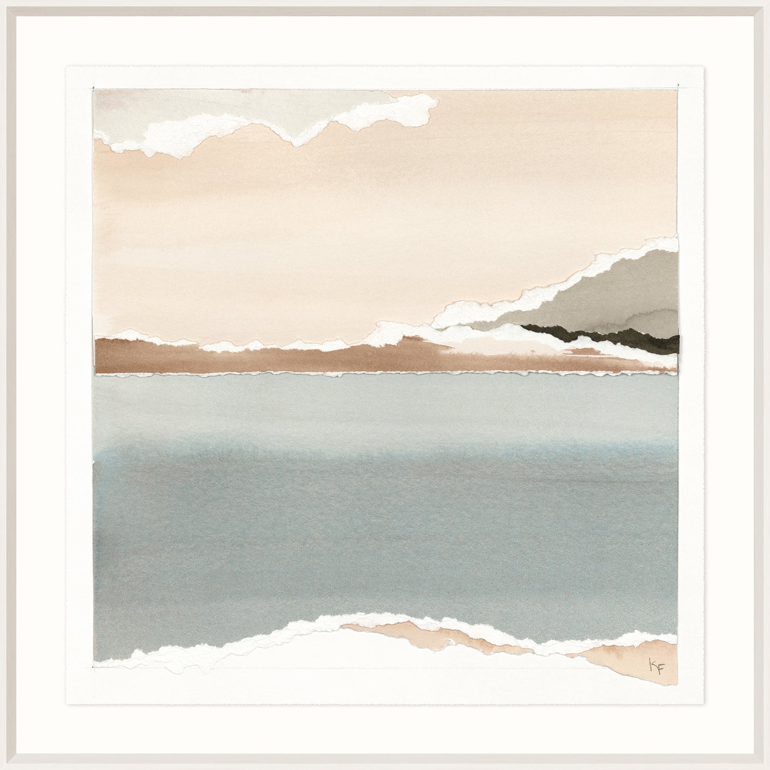 Watercolour Vista IX wall art featuring soft pastel colors and abstract landscape design