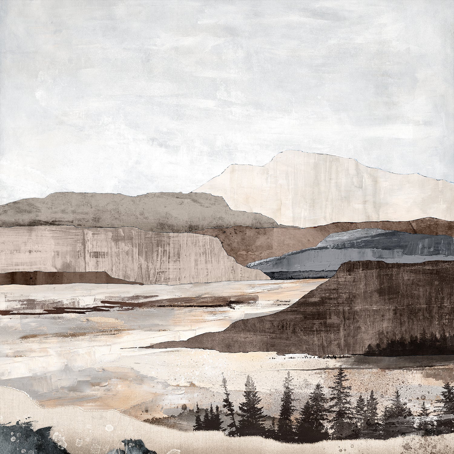 Territory I — nature and landscape fine art print in cool tones at Laurie Yapp Home