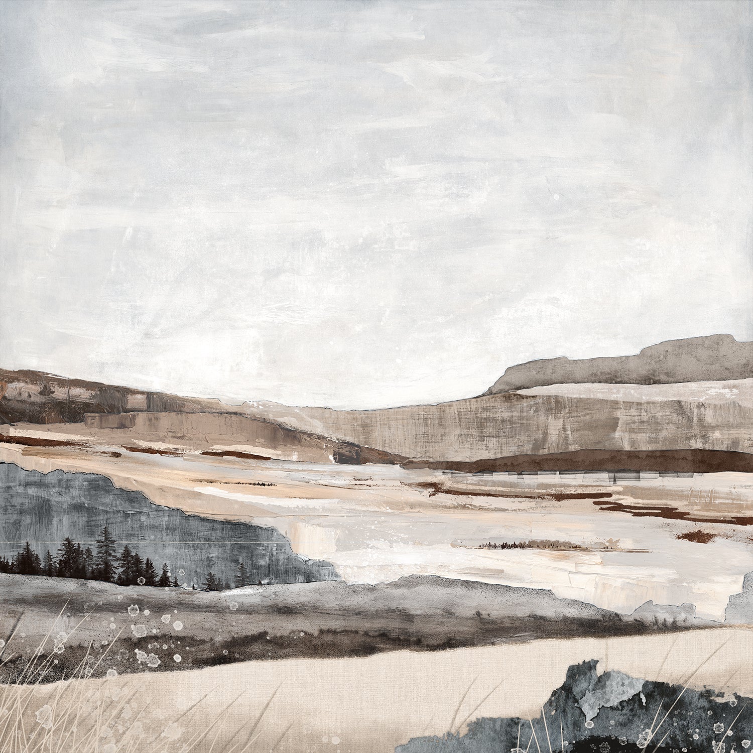Territory II — nature and landscape fine art print in cool tones at Laurie Yapp Home