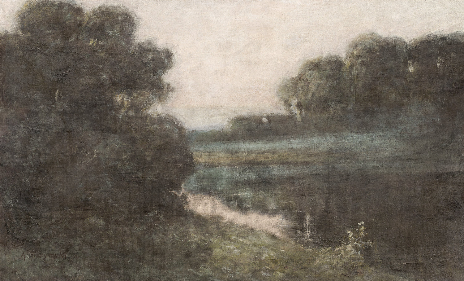 Dundurn Pond C.1891 — nature and landscape fine art print in cool tones at Laurie Yapp Home