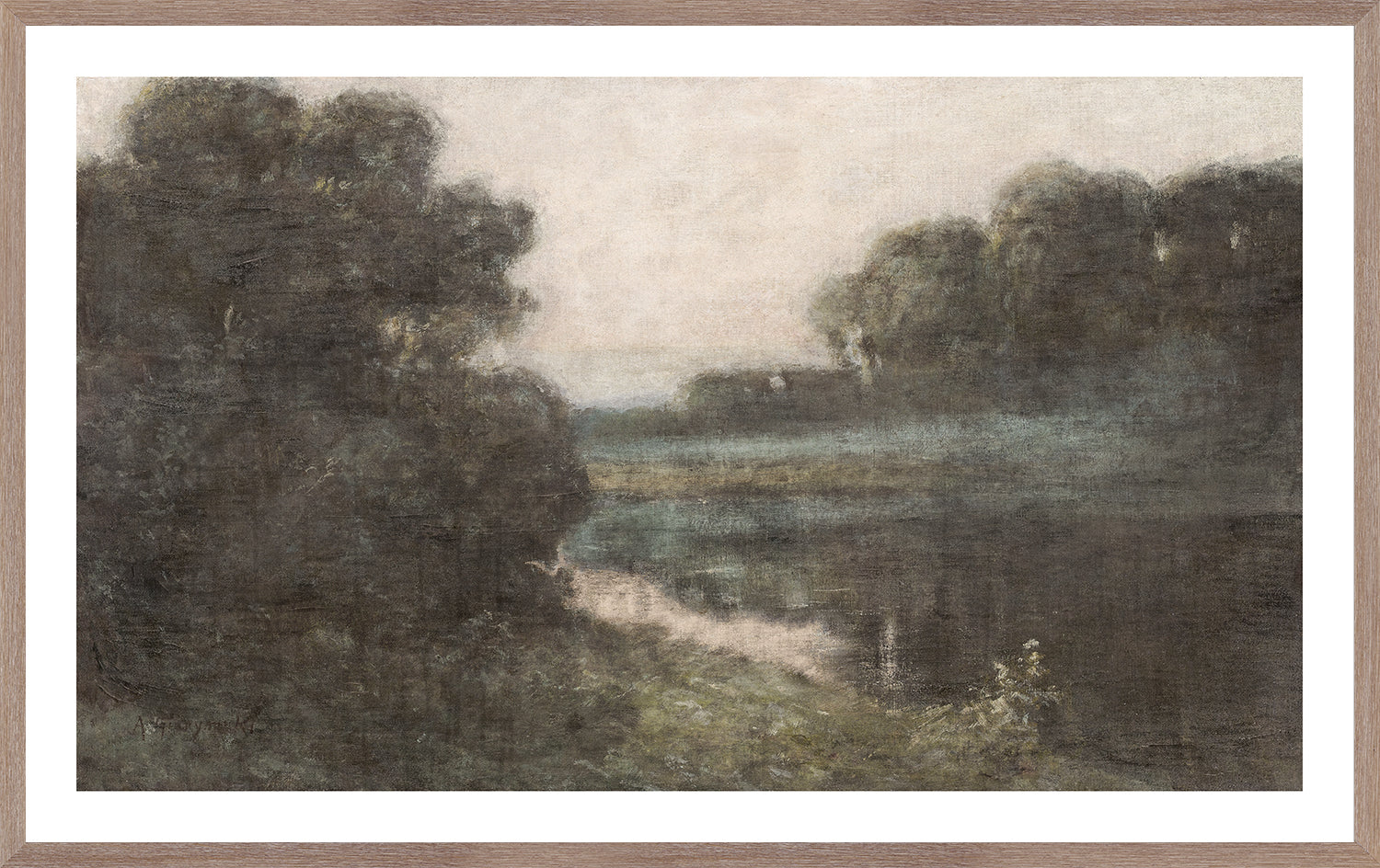 Dundurn Pond C.1891 — nature and landscape fine art print shown from another angle
