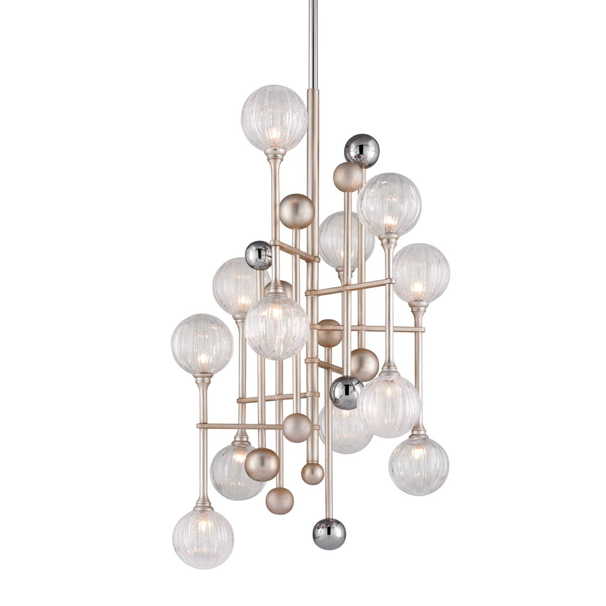 Majorette Chandelier — a Corbett chandelier for dining rooms, entries, and living rooms at Laurie Yapp Home.