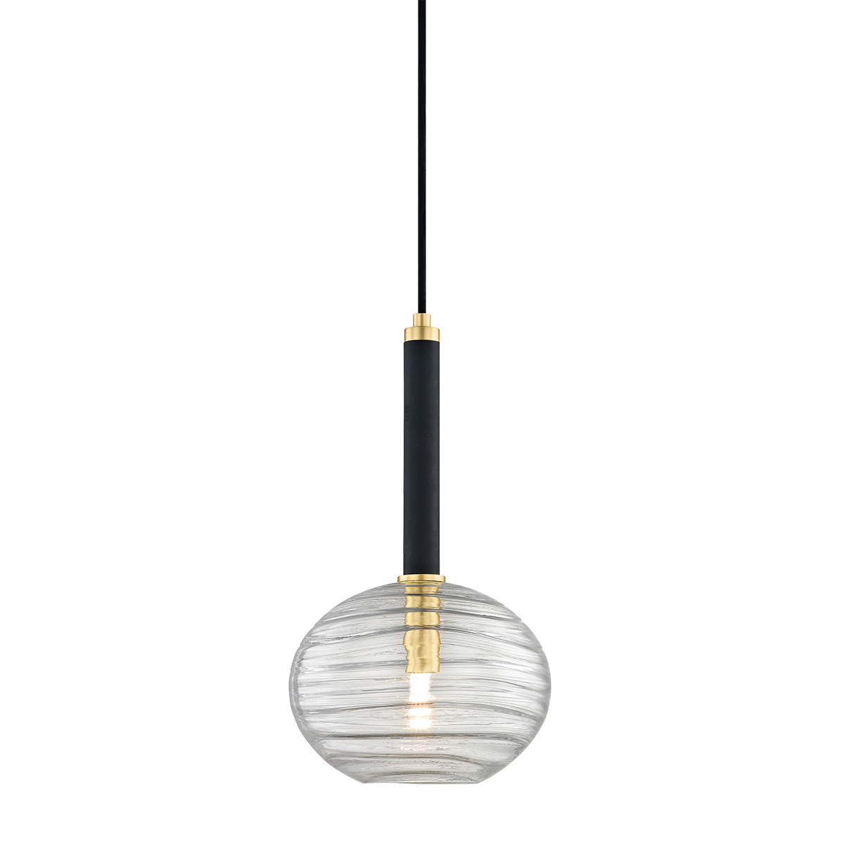Breton Pendant in aged brass — a Hudson Valley pendant for kitchens, entries, and dining rooms at Laurie Yapp Home.