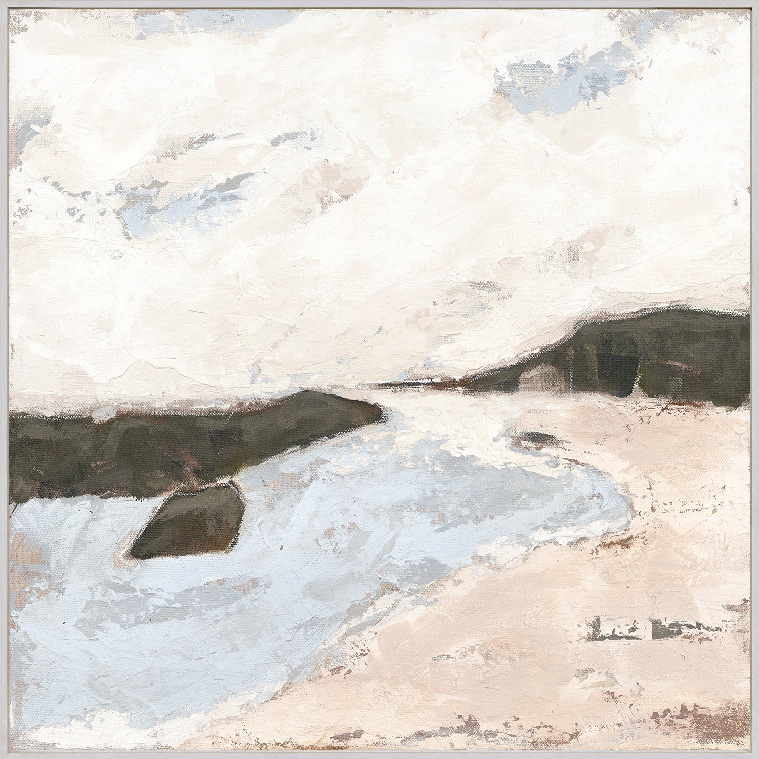 Hubbards Cove wall art featuring a serene landscape with soft blues and earthy tones.