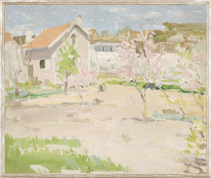Springtime Village — nature and landscape gallery canvas art shown from another angle