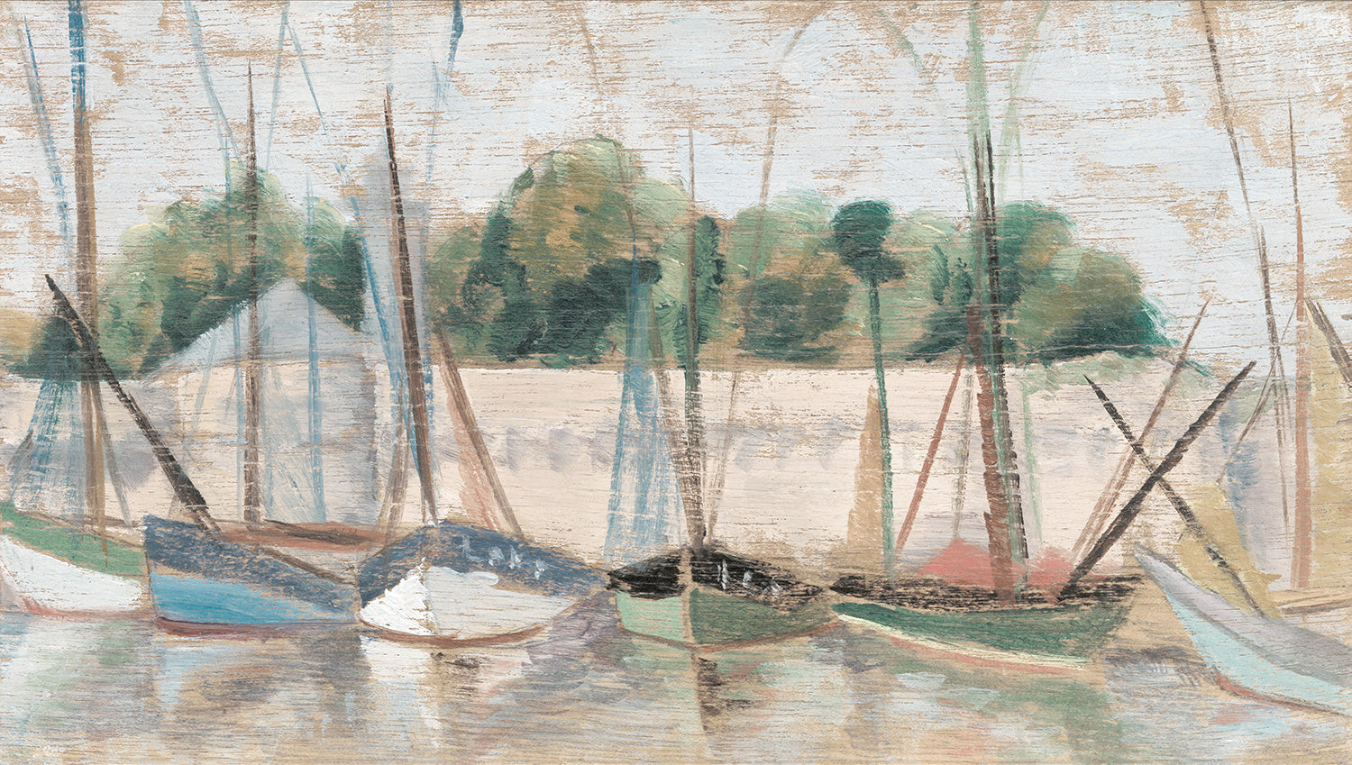 Panel Harbour — nature and landscape fine art print in cool tones at Laurie Yapp Home