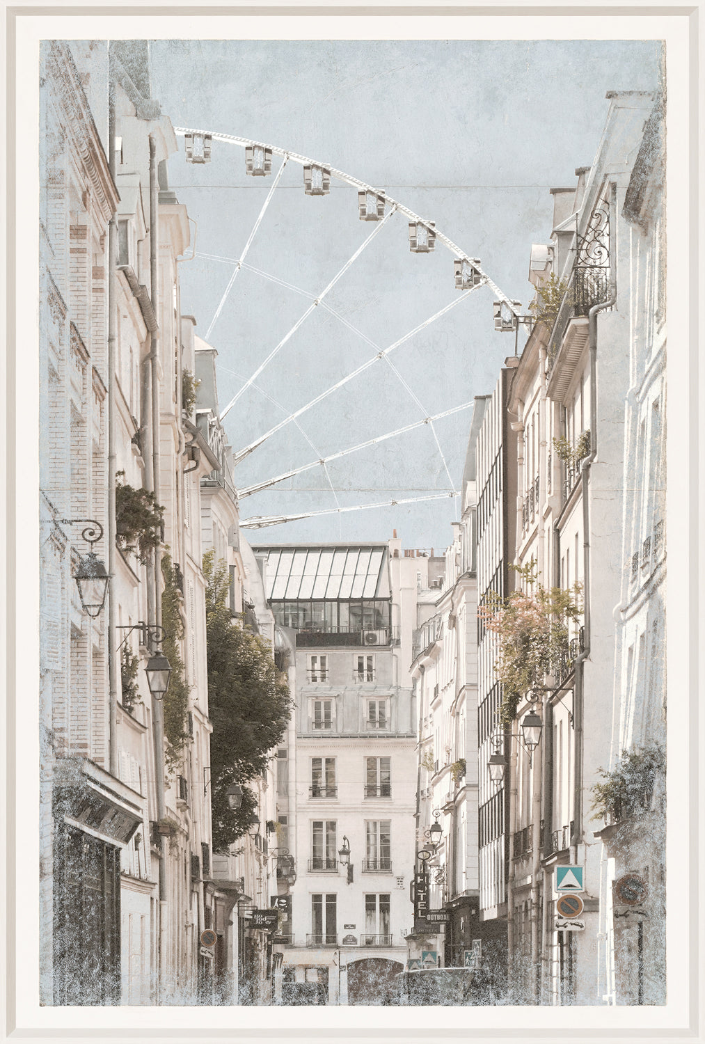 Paris Street View II — architecture and travel fine art print in cool tones at Laurie Yapp Home
