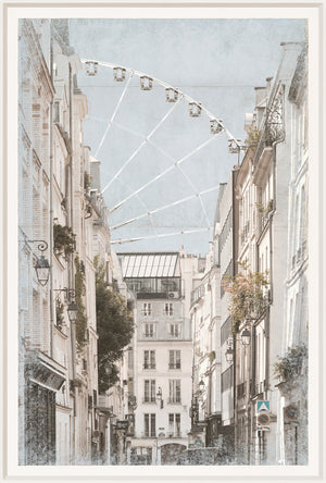 Paris Street View II — architecture and travel fine art print in cool tones at Laurie Yapp Home
