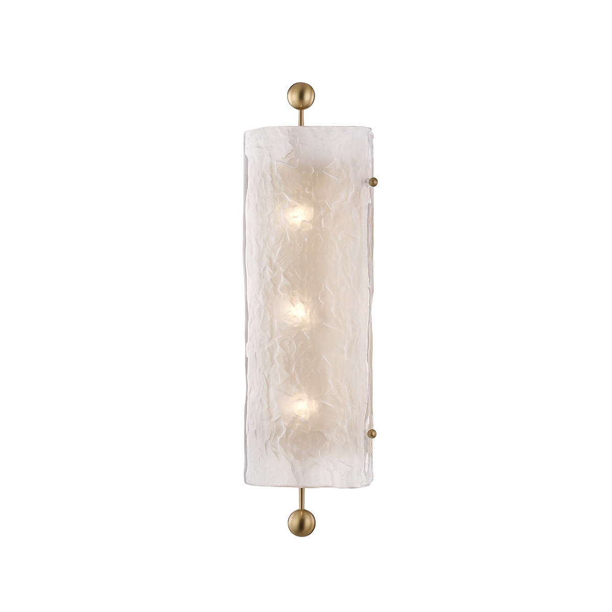 Broome Wall Sconce 6.25" x 22.5" in aged brass — a Hudson Valley wall sconce for bathrooms, hallways, and living rooms at Laurie Yapp Home.