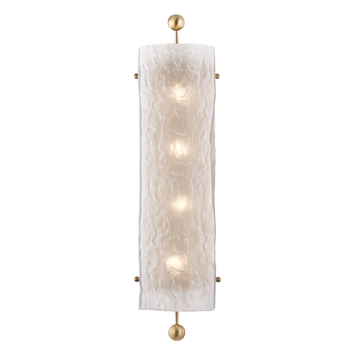 Broome Wall Sconce 6.25" x 27" in aged brass — a Hudson Valley wall sconce for bathrooms, hallways, and living rooms at Laurie Yapp Home.
