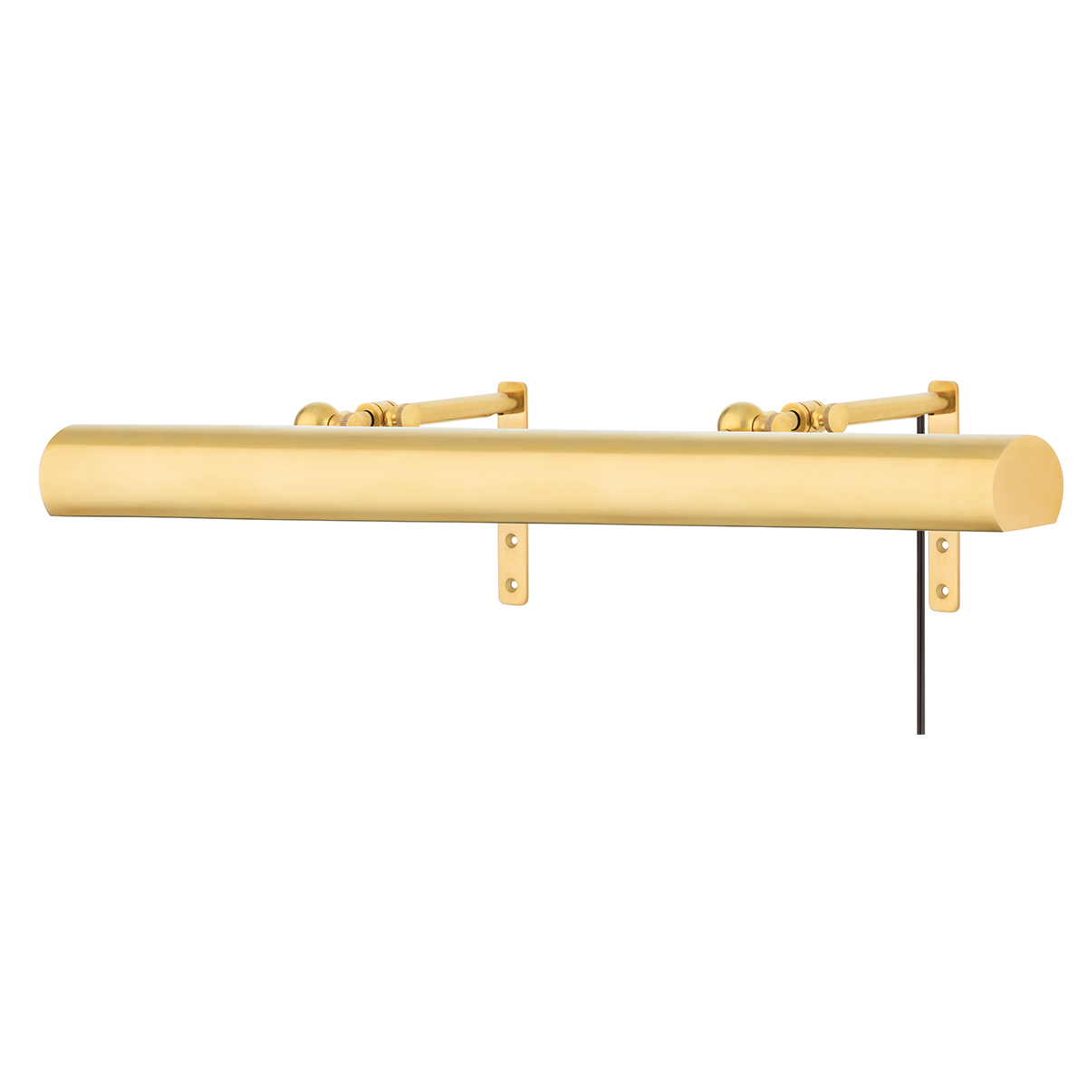 Vernon Plug-In Sconce in aged brass — a Hudson Valley plug-in sconce for bedrooms, living rooms, and reading nooks at Laurie Yapp Home.