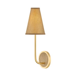 Buskirk Wall Sconce 5.5" in aged brass — a Hudson Valley wall sconce for bathrooms, hallways, and living rooms at Laurie Yapp Home.