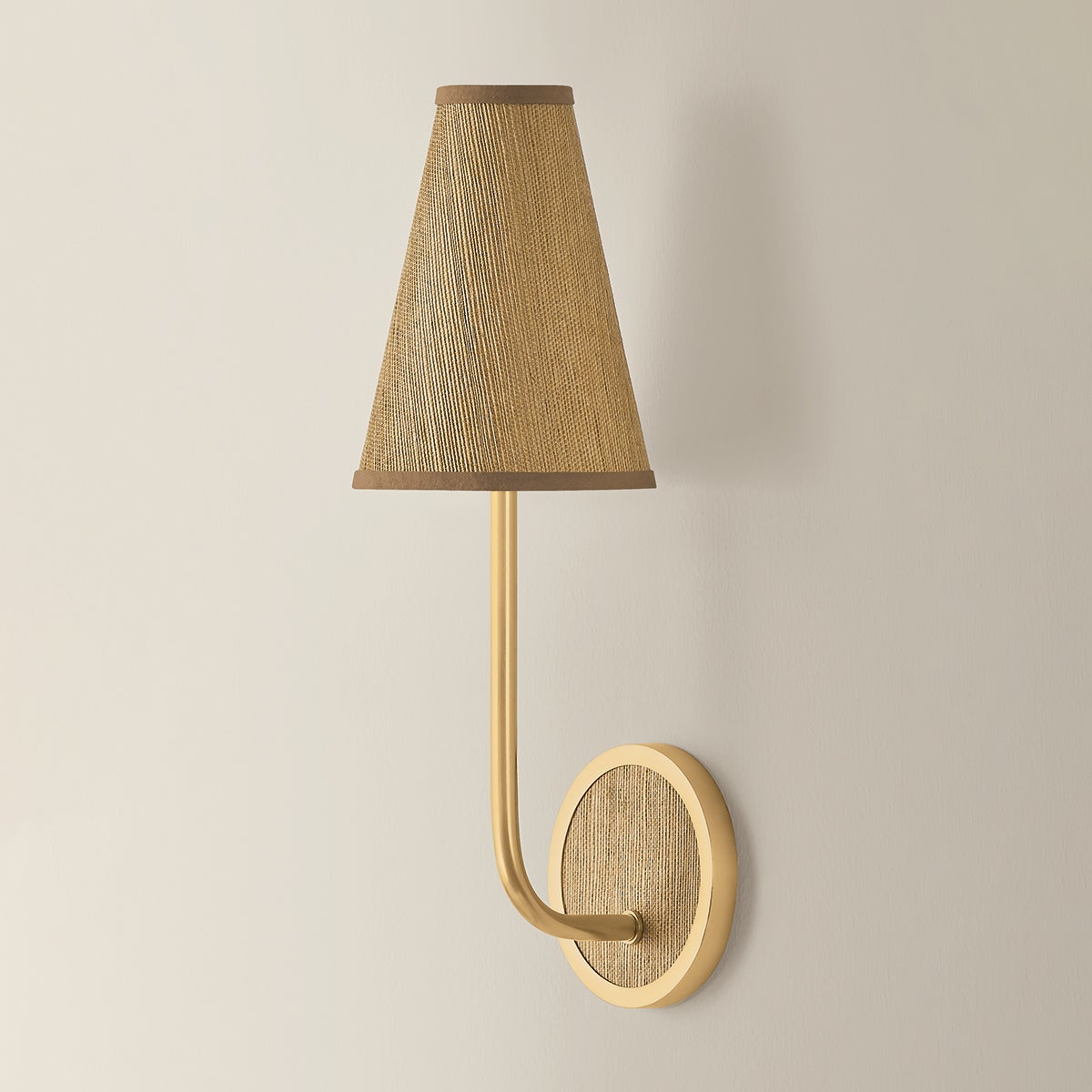 Buskirk Wall Sconce 5.5" in aged brass — a Hudson Valley wall sconce for bathrooms, hallways, and living rooms at Laurie Yapp Home.