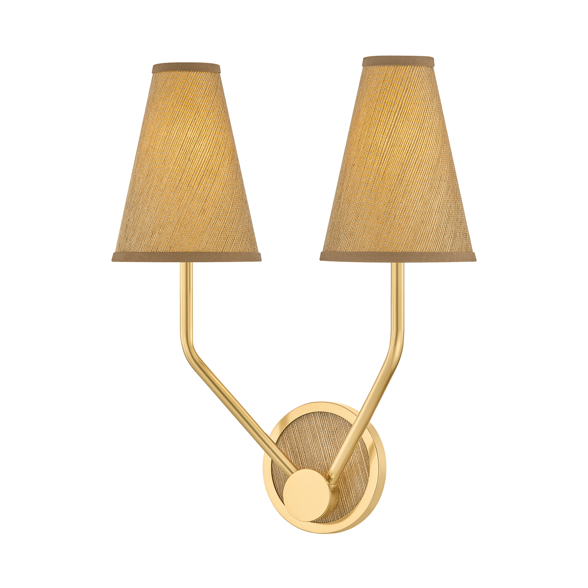 Buskirk Wall Sconce 15" in aged brass — a Hudson Valley wall sconce for bathrooms, hallways, and living rooms at Laurie Yapp Home.