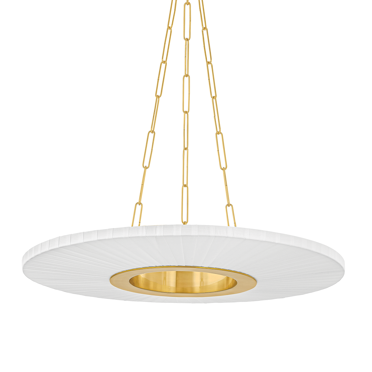 Prattsburgh Chandelier 30" in aged brass — a Hudson Valley chandelier for dining rooms, entries, and living rooms at Laurie Yapp Home.
