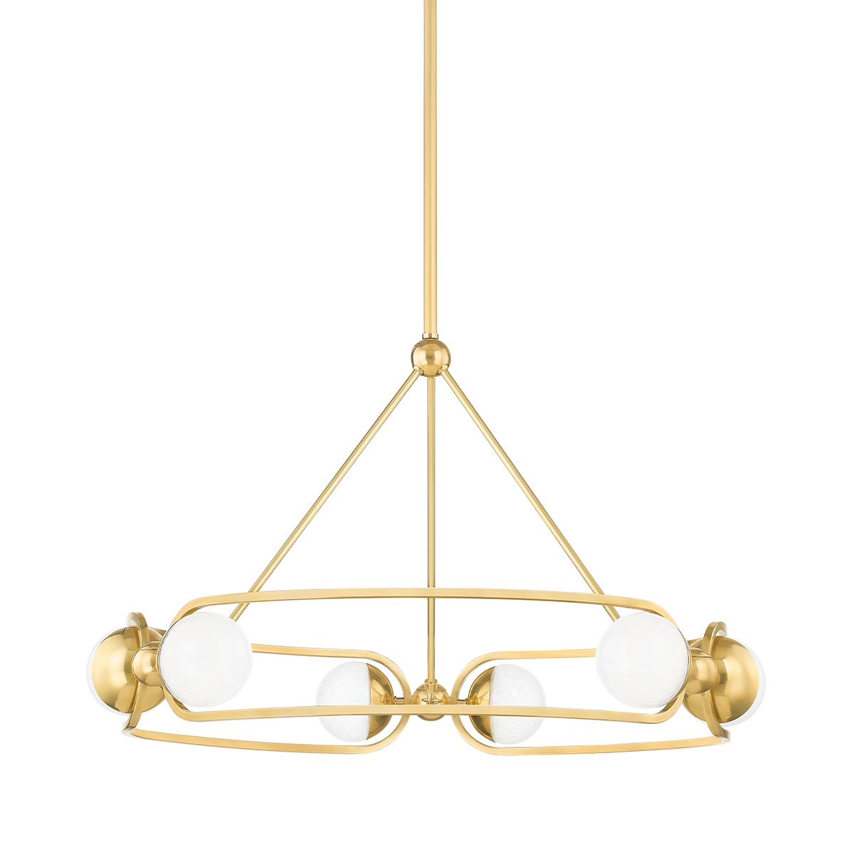 Hartford Chandelier 30.5" in aged brass — a Hudson Valley chandelier for dining rooms, entries, and living rooms at Laurie Yapp Home.