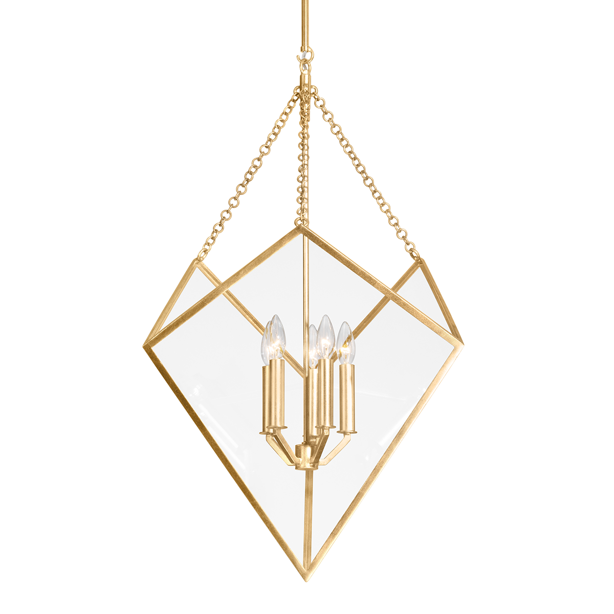 Brookfield Lantern 23.75" shown from a second angle to highlight the frame and glass panel detail.