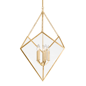 Brookfield Lantern 23.75" shown from a second angle to highlight the frame and glass panel detail.