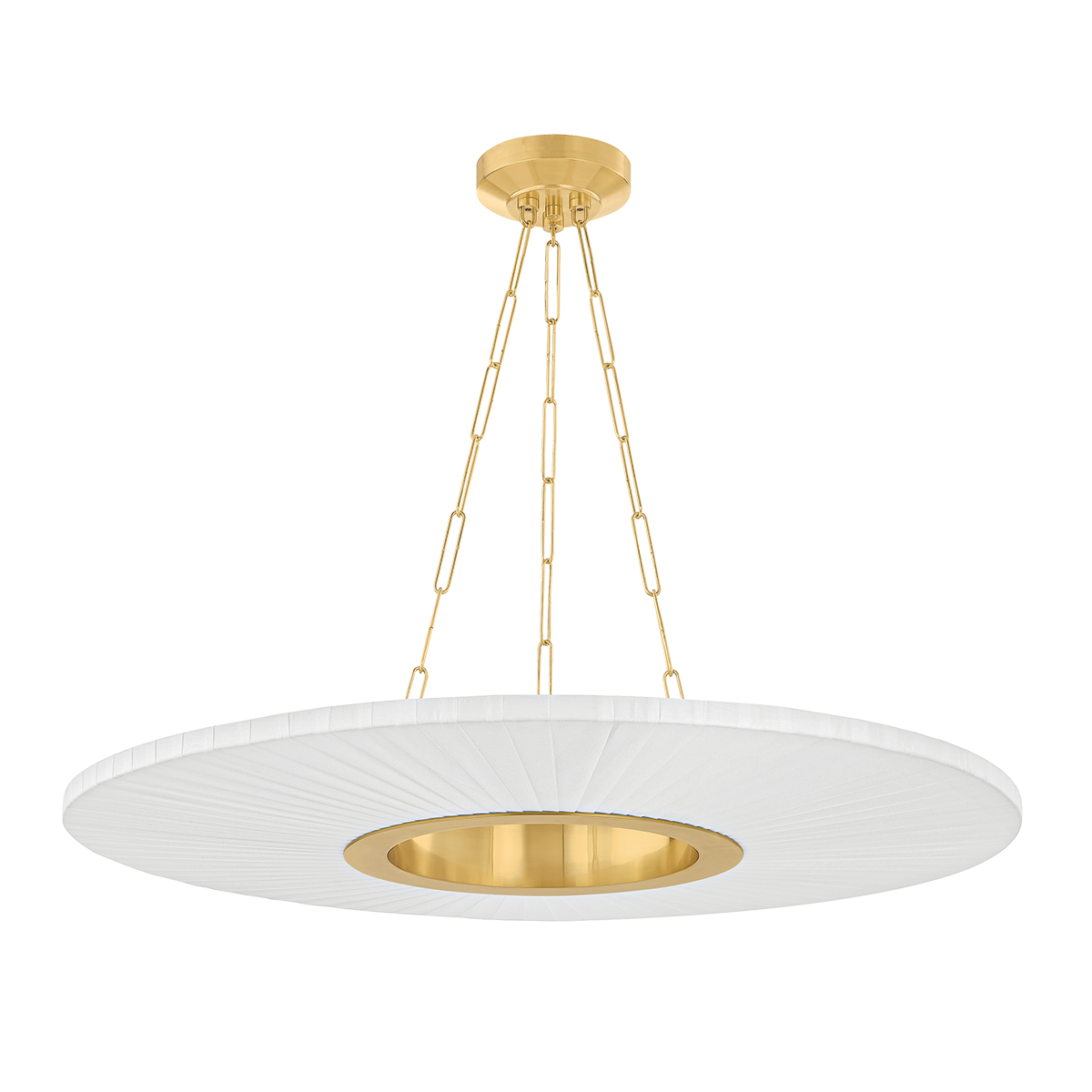 Prattsburgh Chandelier 40" in aged brass — a Hudson Valley chandelier for dining rooms, entries, and living rooms at Laurie Yapp Home.
