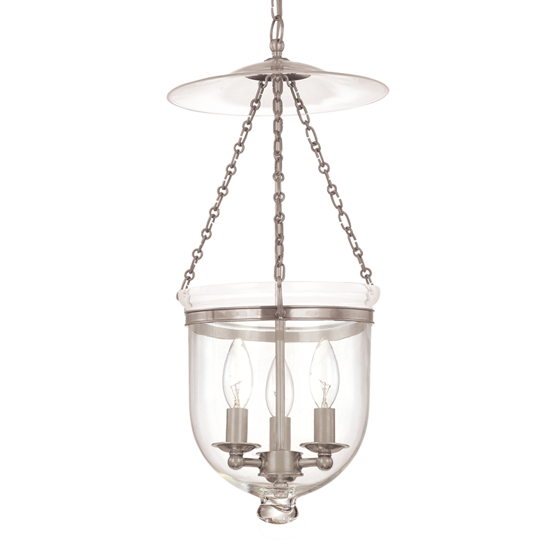 Hampton Pendant 14.5" x 30.75" in aged brass — a Hudson Valley pendant for kitchens, entries, and dining rooms at Laurie Yapp Home.